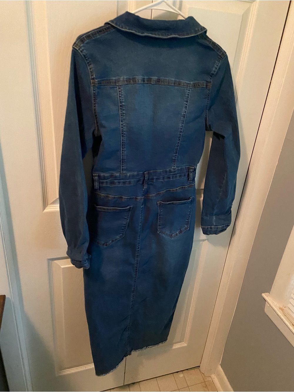 SHEIN Light Blue Denim Midi Dress with Buttons - Picture 4 of 6